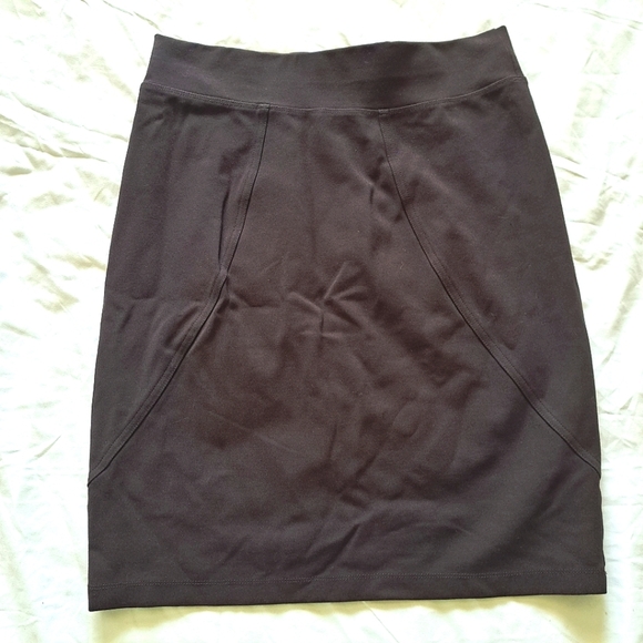 Vivian Wong | Dark chocolate brown stretchy women's semi casual pencil skirt - Picture 1 of 7